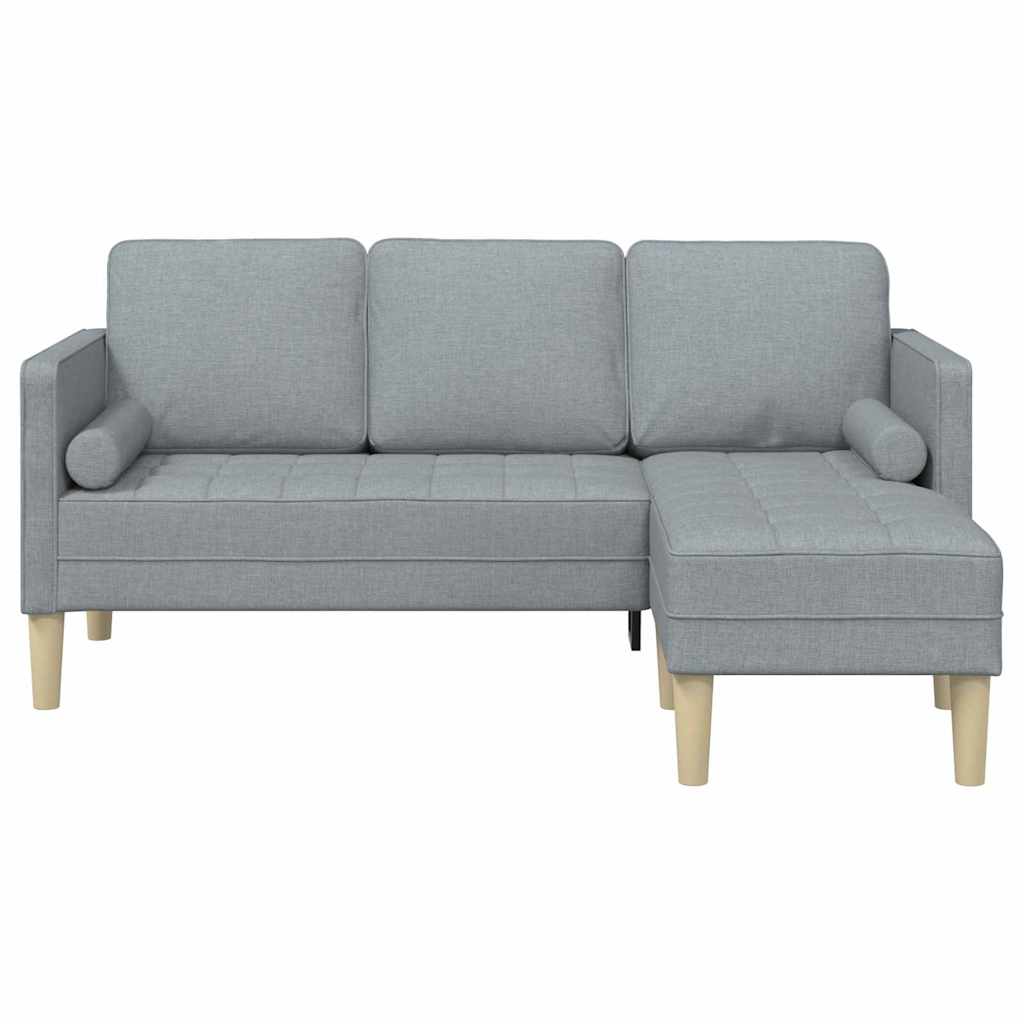 Ensemble de Canapés avec coussin Gris clair Polyester
