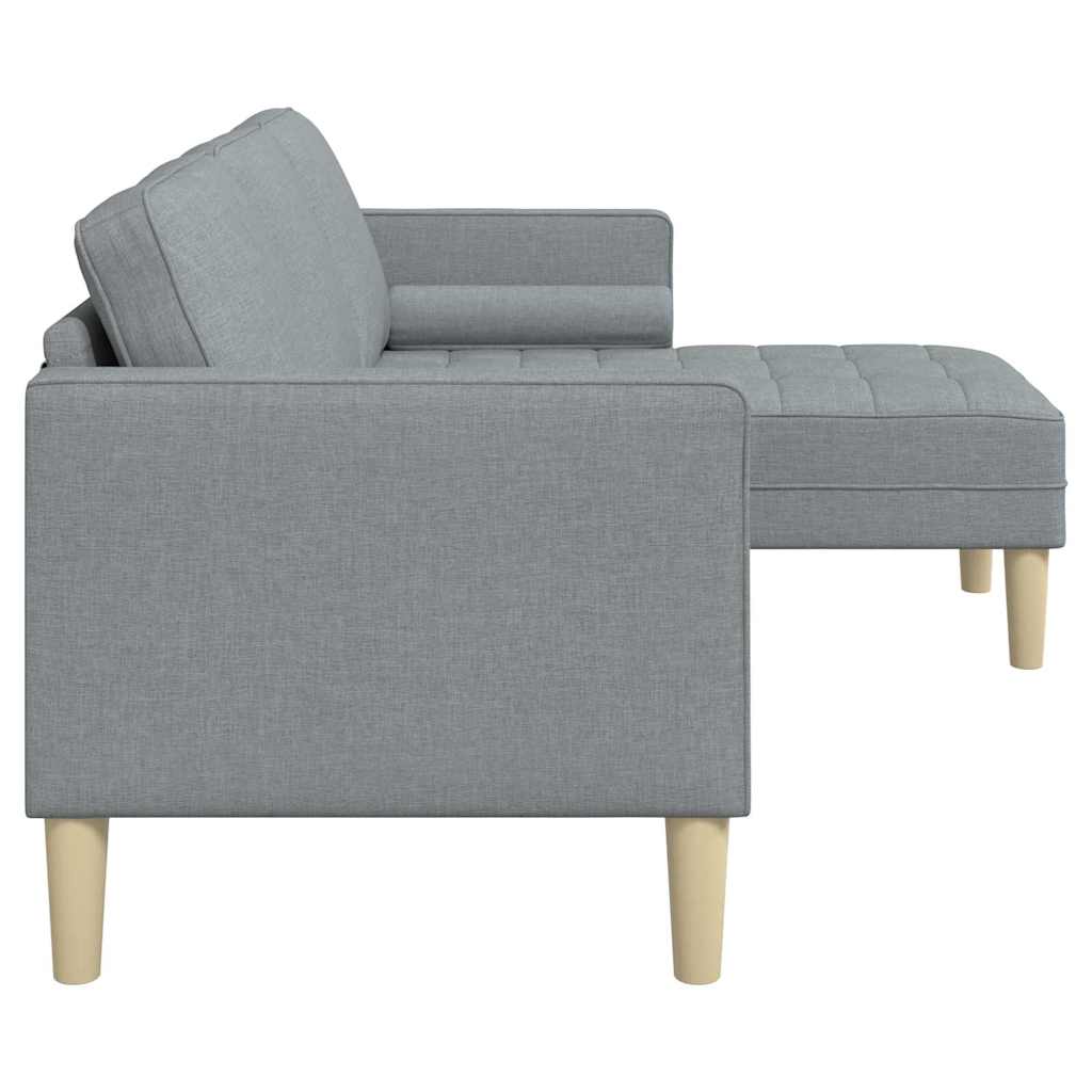 Ensemble de Canapés avec coussin Gris clair Polyester