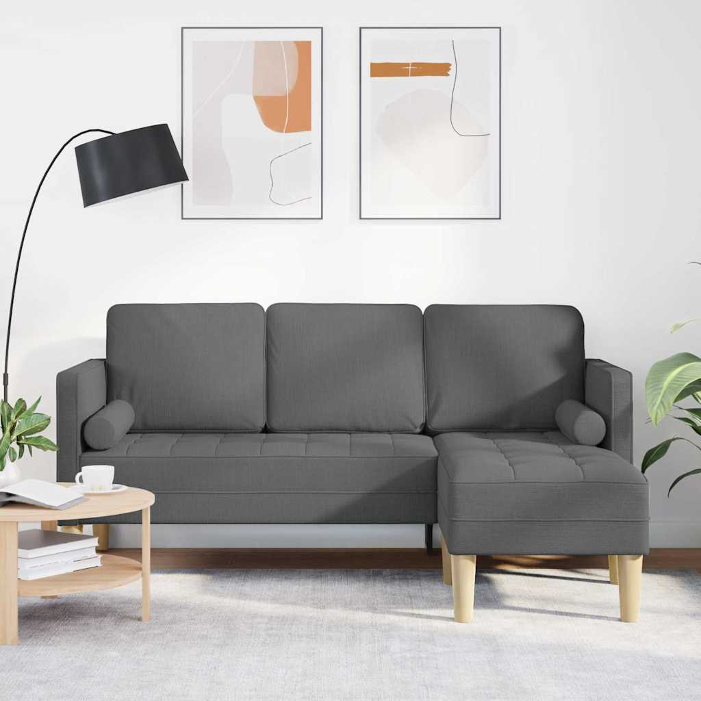 Ensemble de Canapés avec coussin Gris foncé Polyester - XIOS