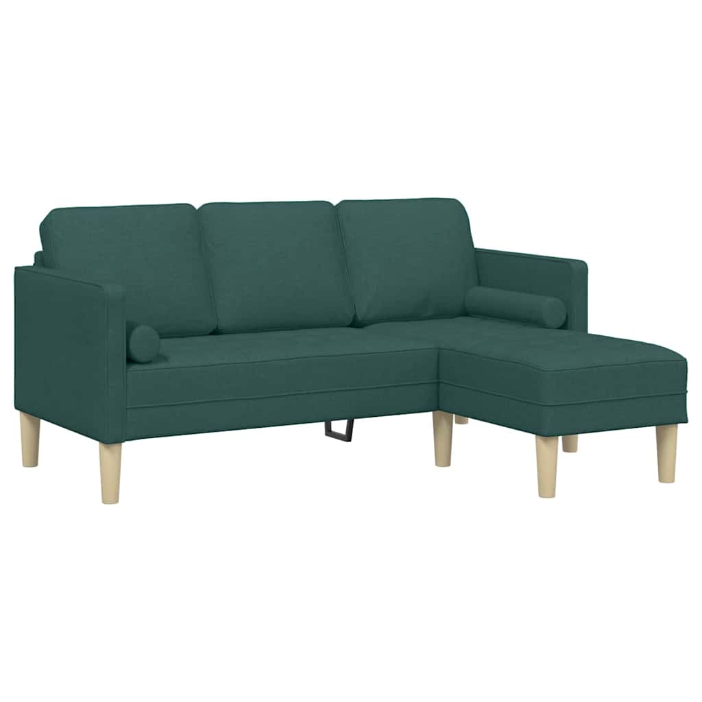 Ensemble de Canapés avec coussin Vert foncé Polyester