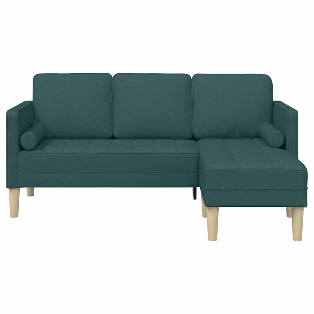 Ensemble de Canapés avec coussin Vert foncé Polyester