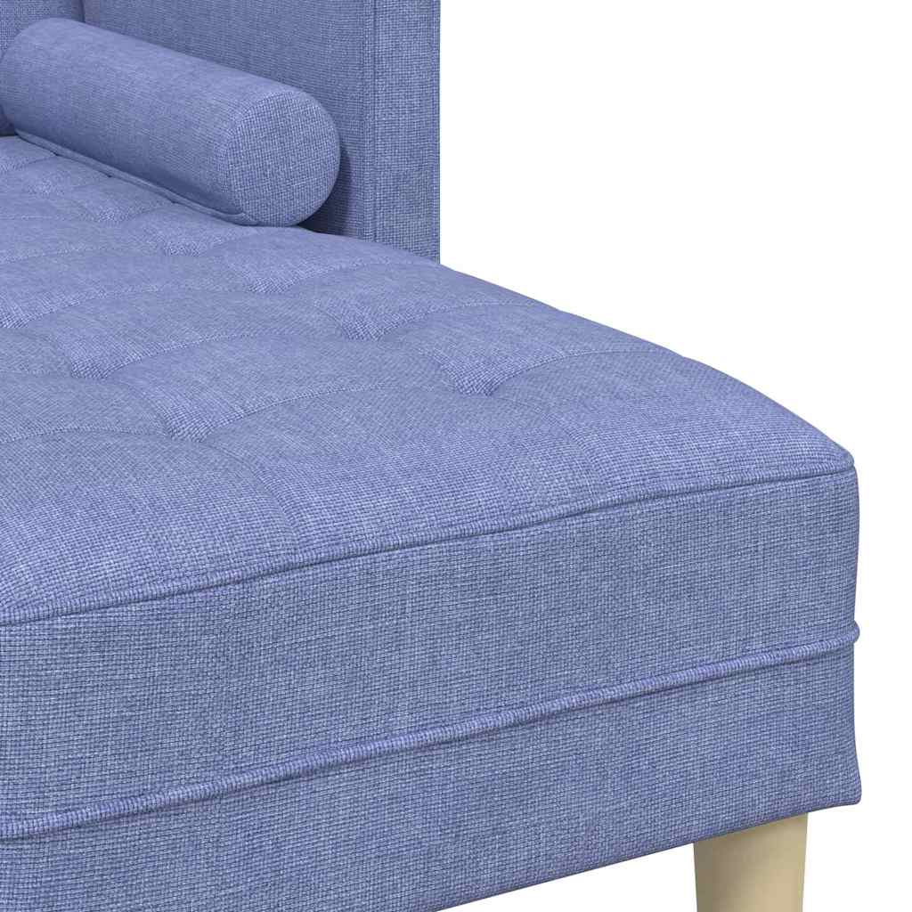 Ensemble de Canapés avec coussin Bleu denim Polyester