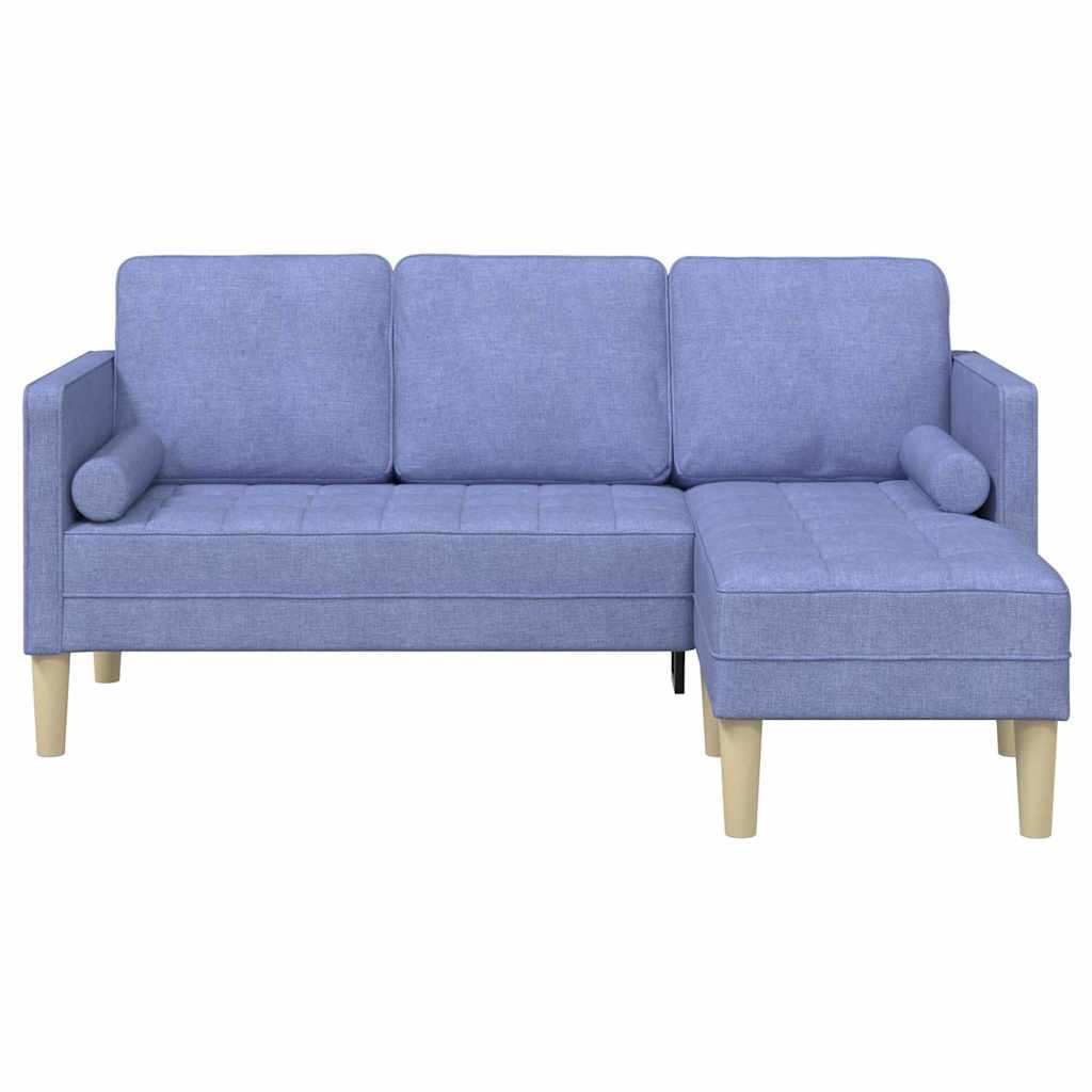 Ensemble de Canapés avec coussin Bleu denim Polyester