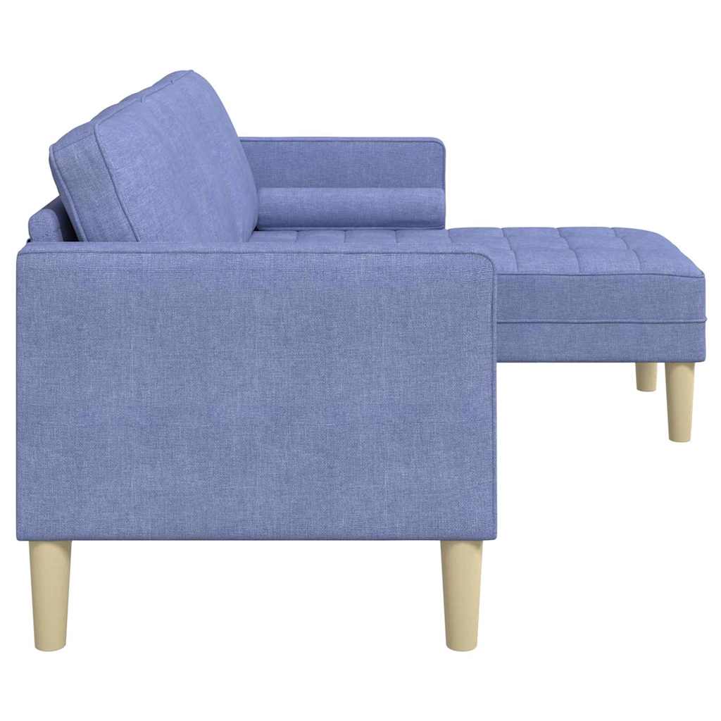 Ensemble de Canapés avec coussin Bleu denim Polyester - XIOS