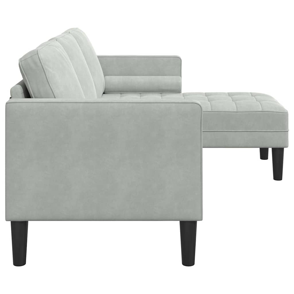 Ensemble de Canapés avec coussin Gris clair Polyester - XIOS