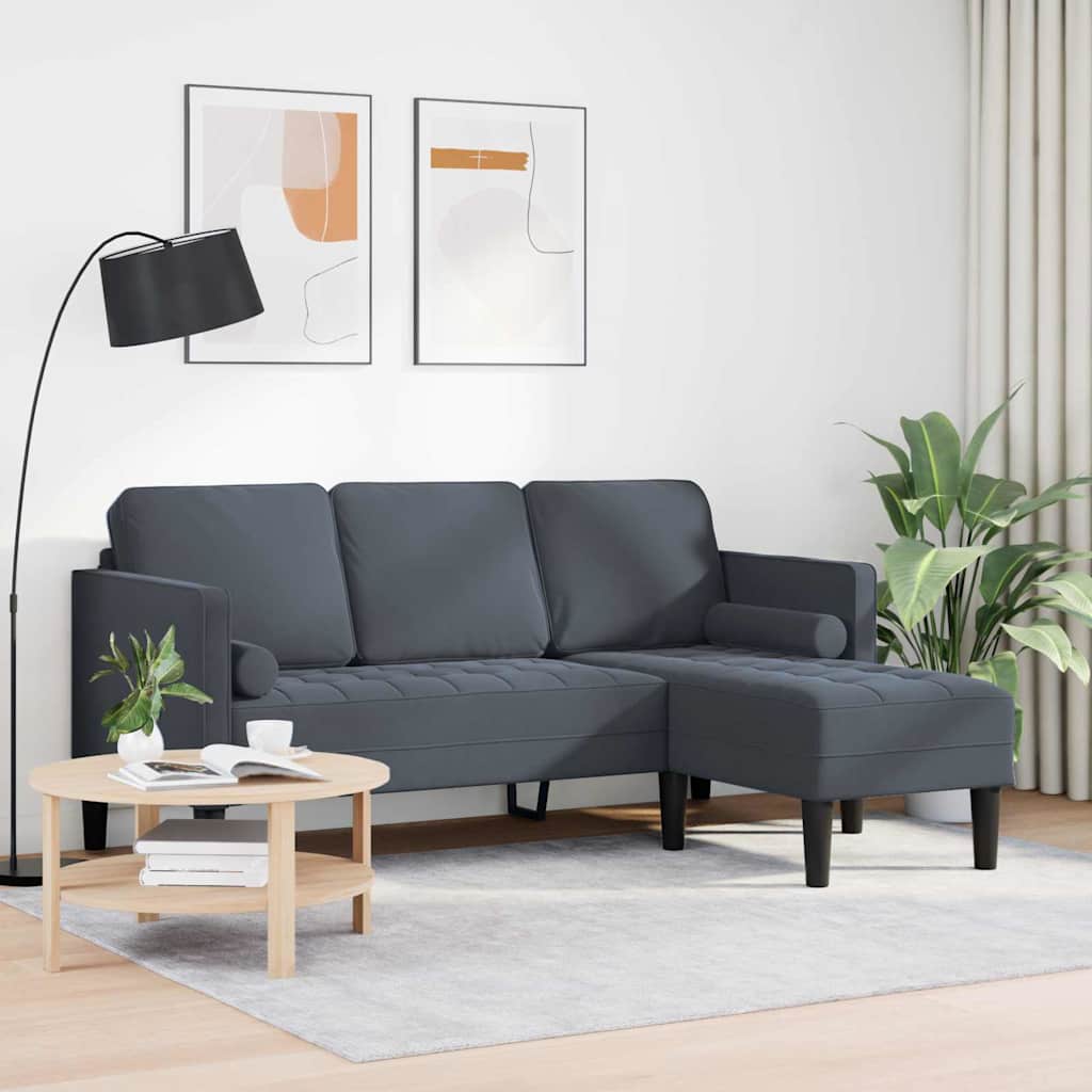 Ensemble de Canapés avec coussin Gris foncé Polyester - XIOS