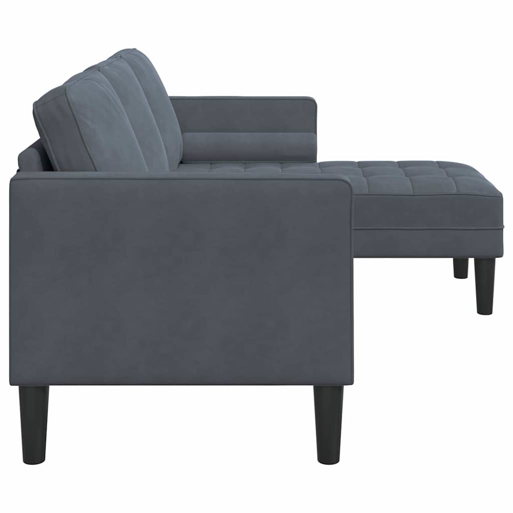 Ensemble de Canapés avec coussin Gris foncé Polyester - XIOS