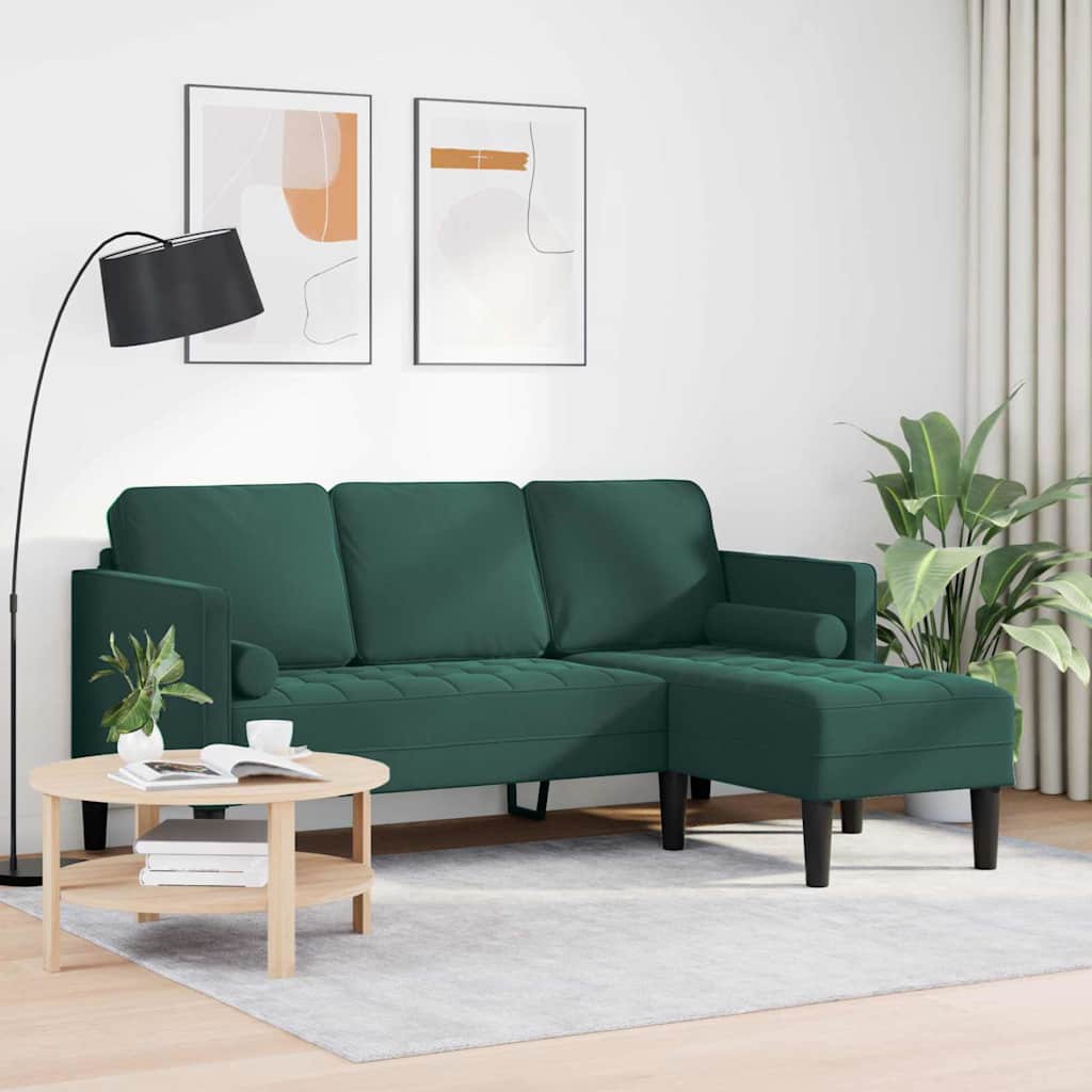 Ensemble de Canapés avec coussin Vert foncé Polyester - XIOS