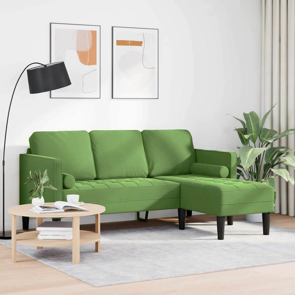 Ensemble de Canapés avec coussin Vert clair Polyester - XIOS