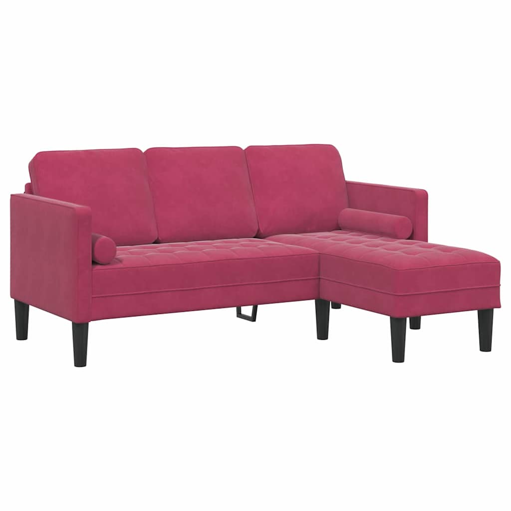 Ensemble de Canapés avec coussin Bordeaux Polyester - XIOS