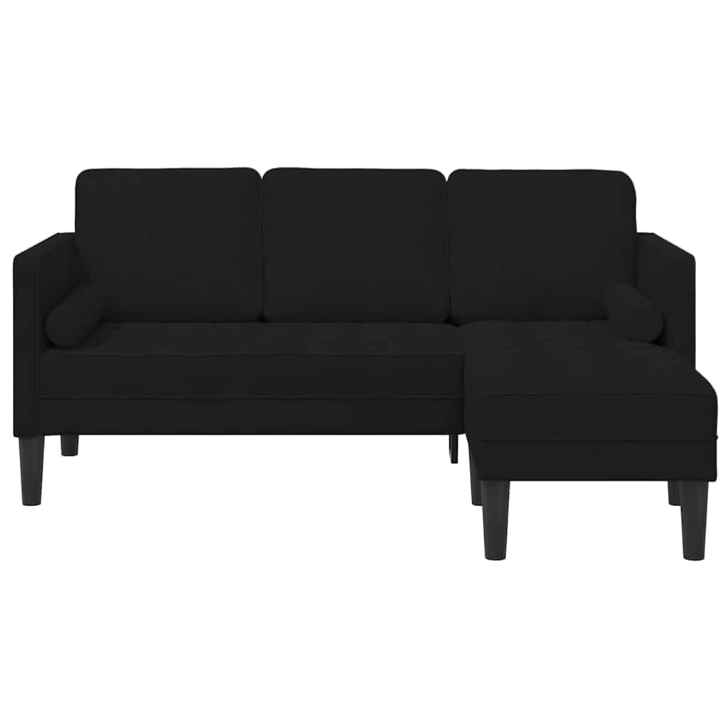 Ensemble de Canapés avec coussin Noir Polyester - XIOS