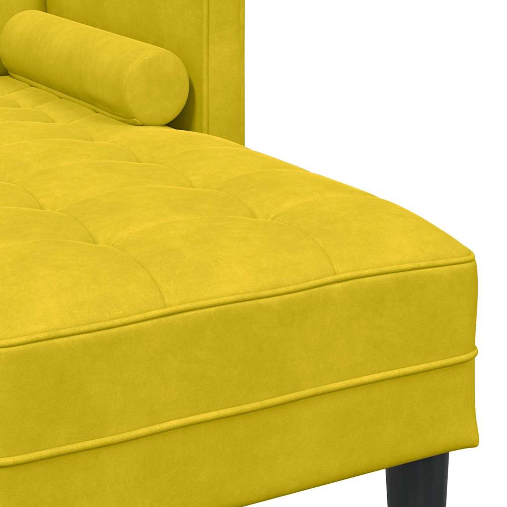 Ensemble de Canapés avec coussin Jaune Polyester