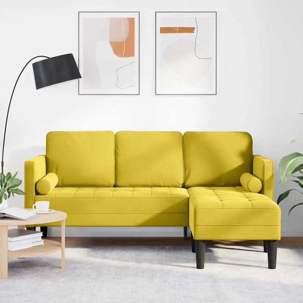 Ensemble de Canapés avec coussin Jaune Polyester - XIOS