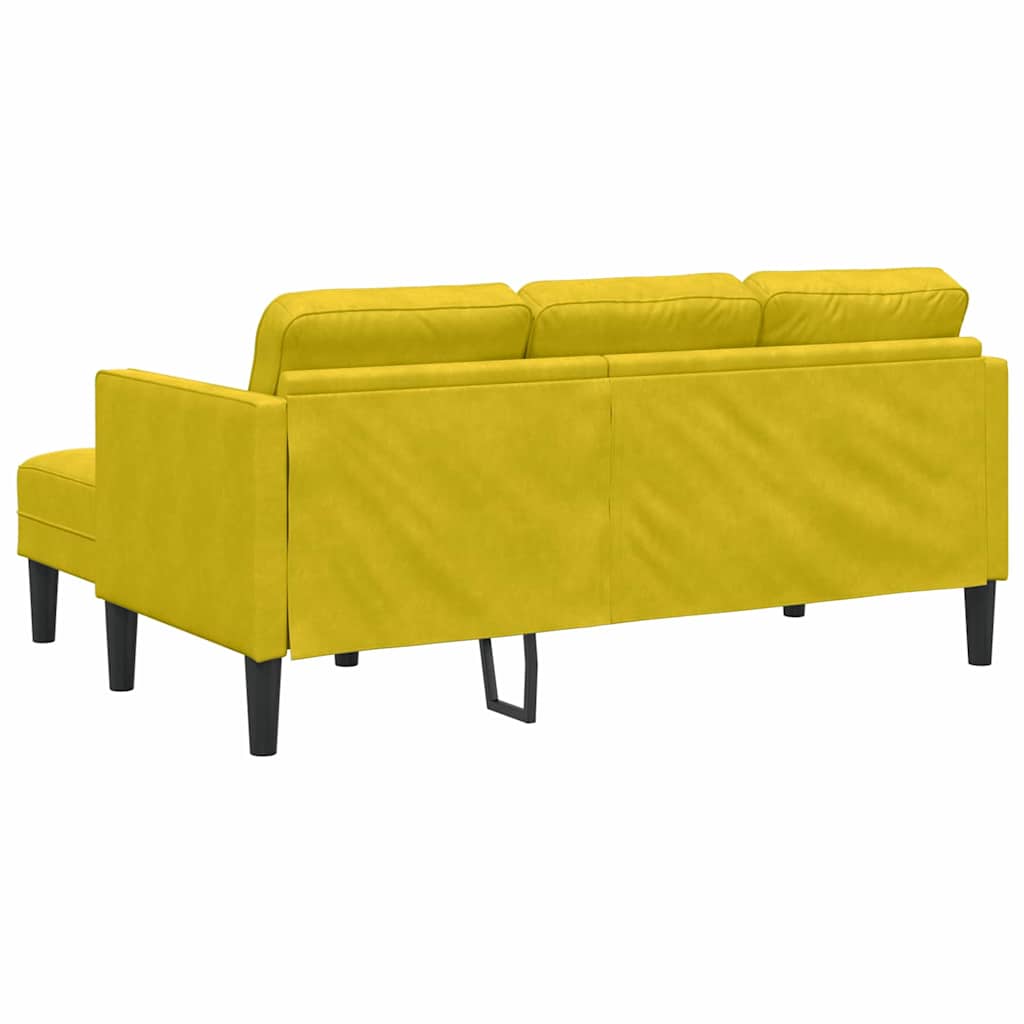 Ensemble de Canapés avec coussin Jaune Polyester