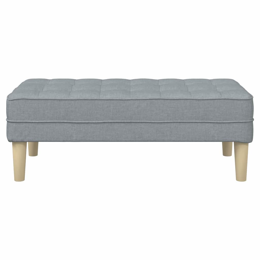 banc avec coussin Gris clair 113 x 57 x 39 cm tissu - XIOS