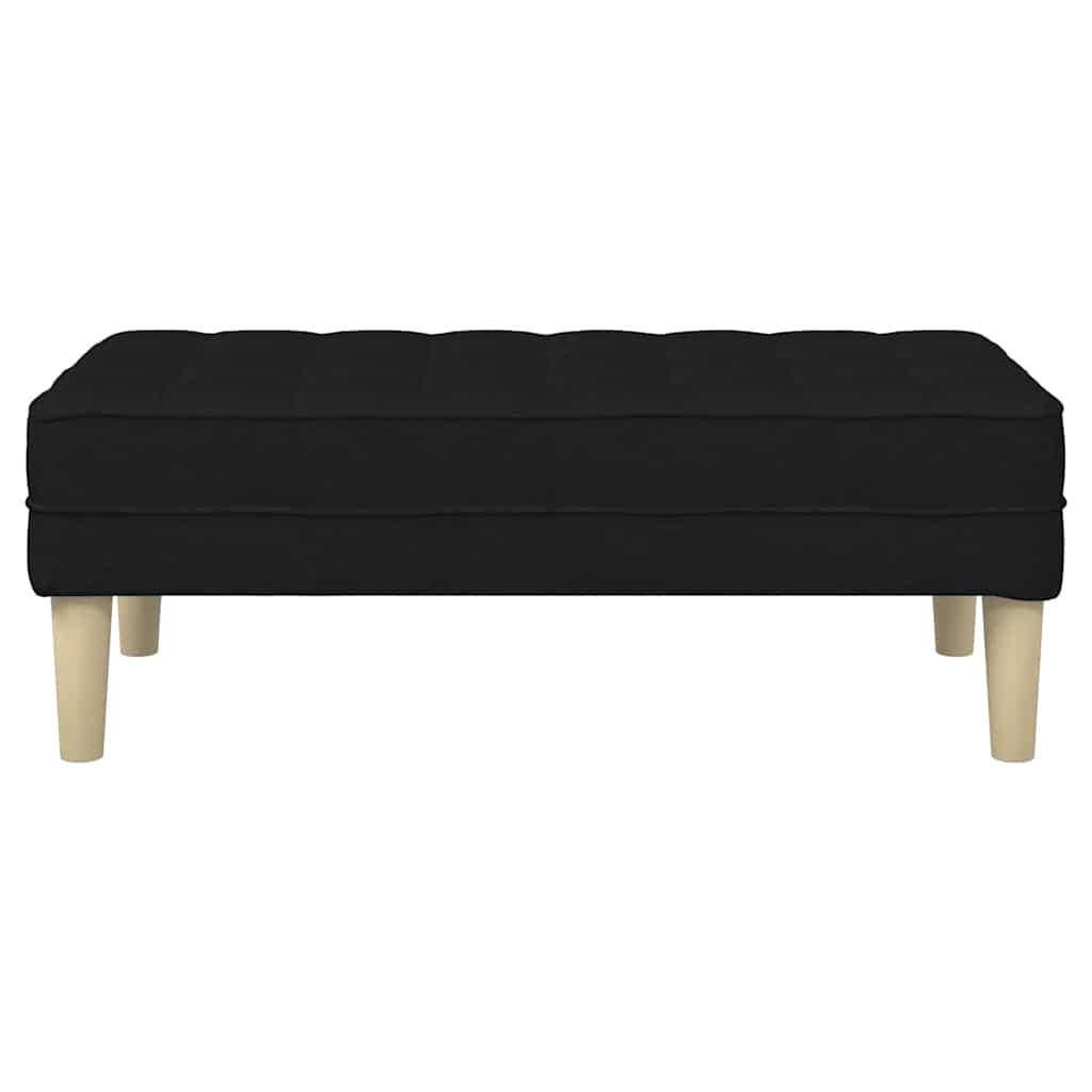 banc Noir 113 x 57 x 39 cm tissu - XIOS
