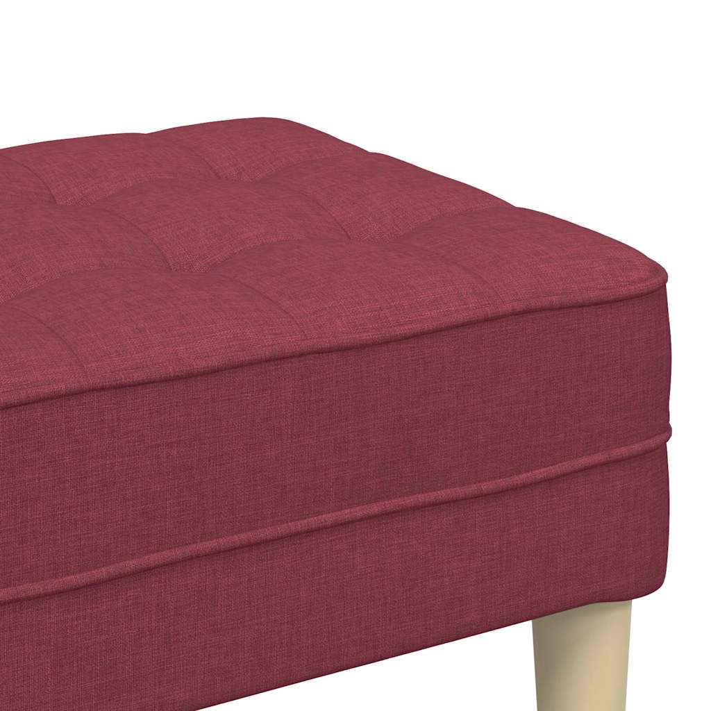 banc Rouge bordeaux 113 x 57 x 39 cm tissu - XIOS
