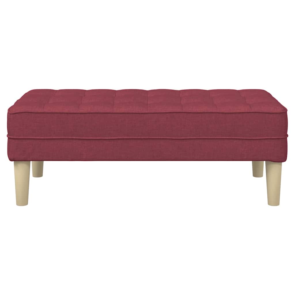 banc Rouge bordeaux 113 x 57 x 39 cm tissu - XIOS