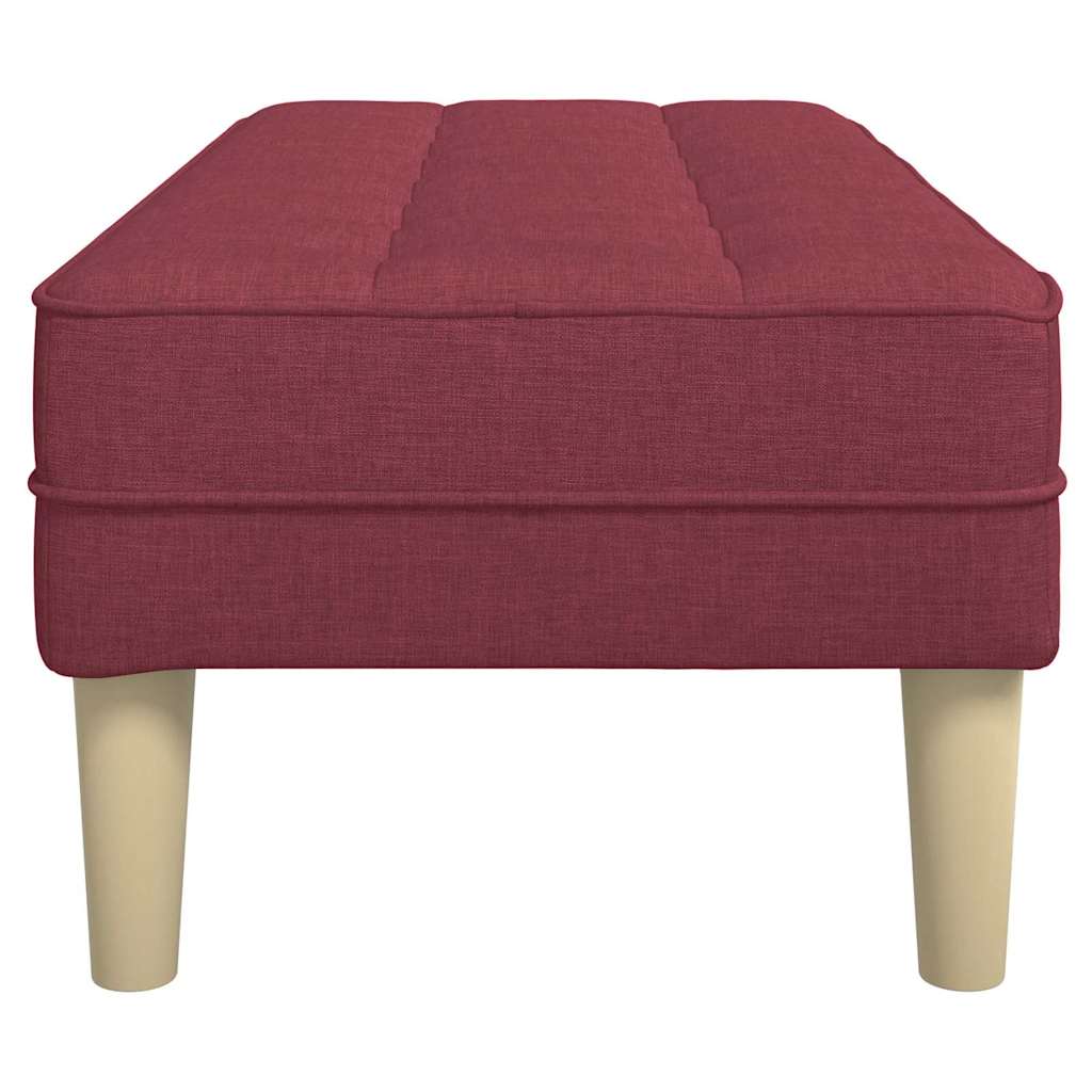 banc Rouge bordeaux 113 x 57 x 39 cm tissu - XIOS