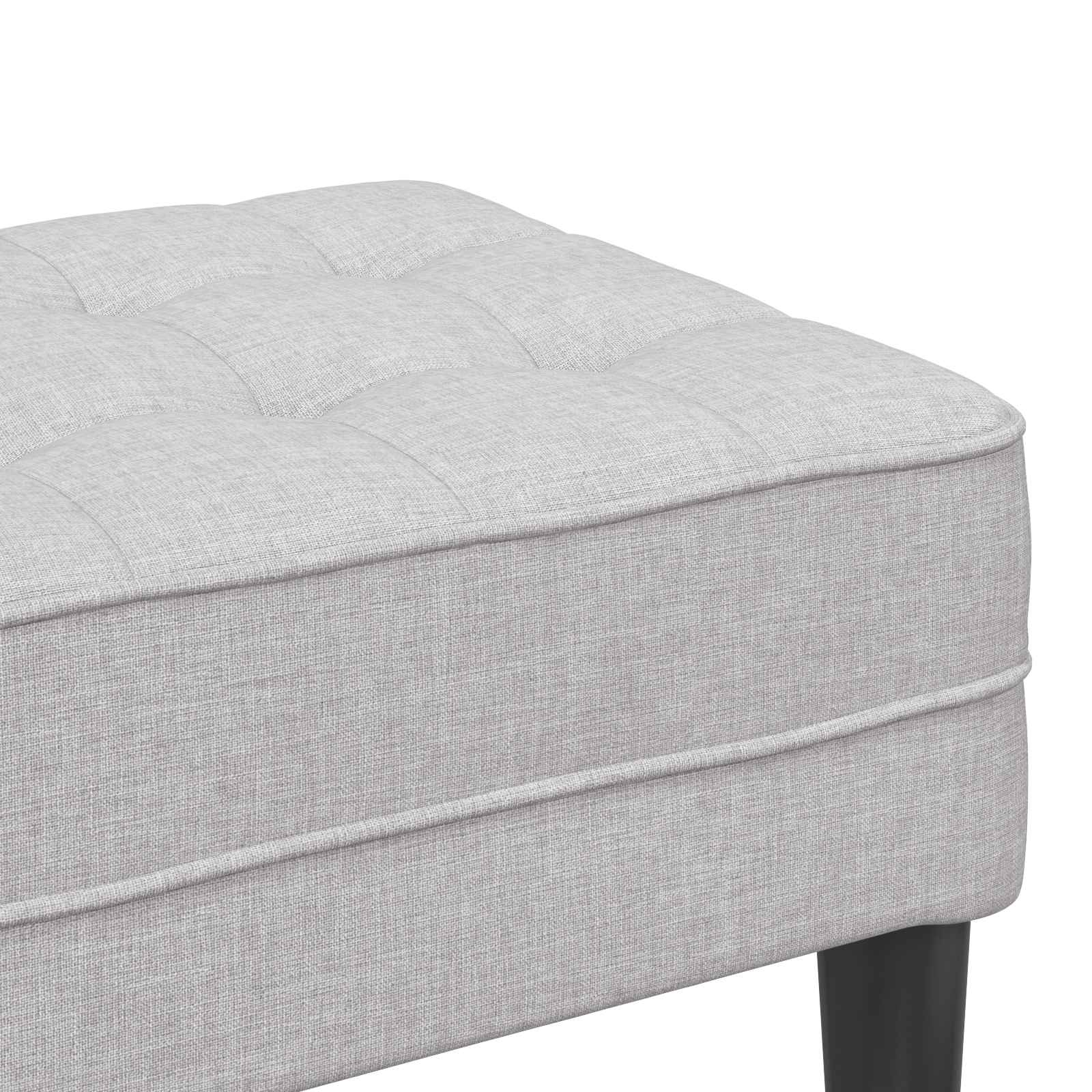banc avec coussin Gris nuage 113 x 57 x 39 cm tissu - XIOS
