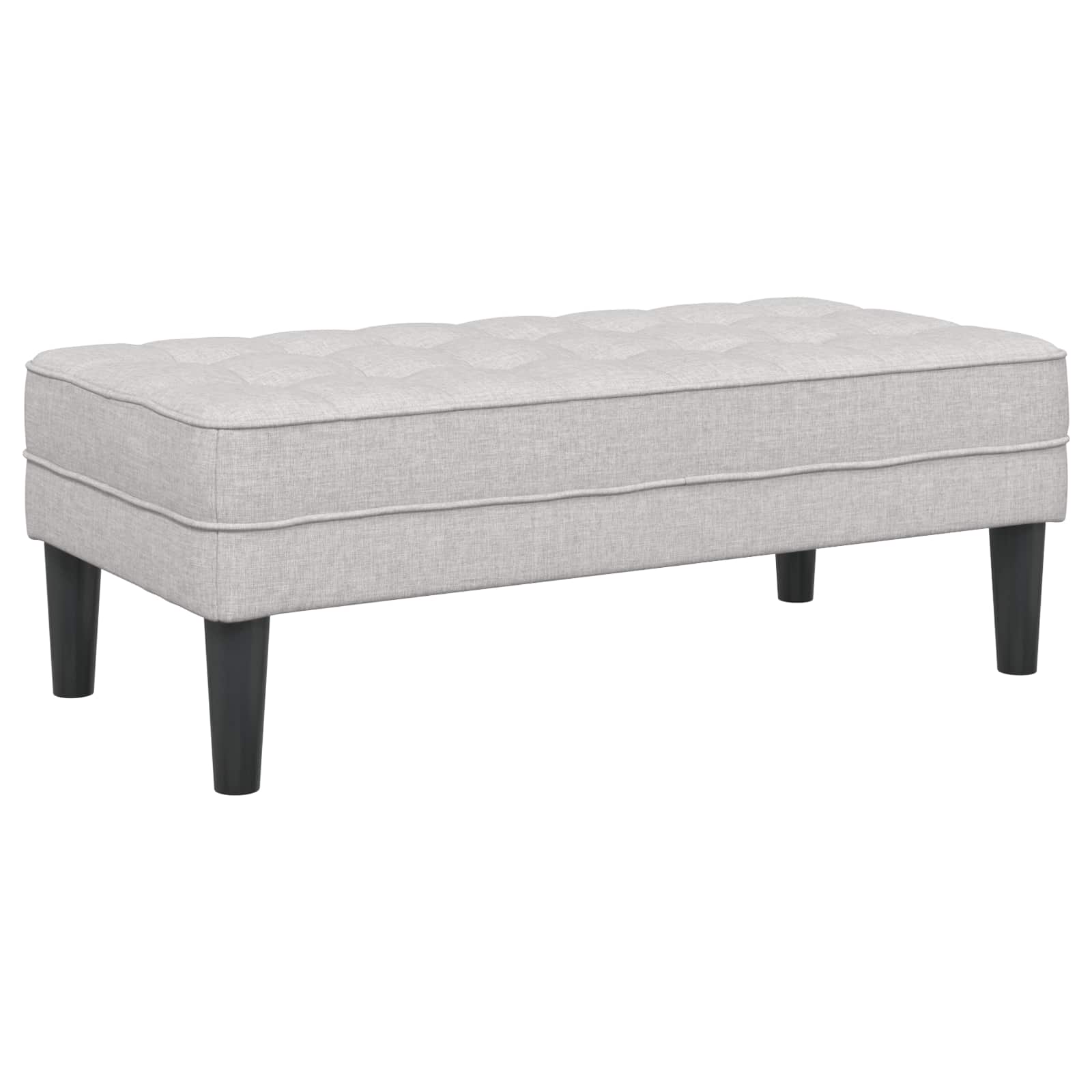 banc avec coussin Gris nuage 113 x 57 x 39 cm tissu - XIOS