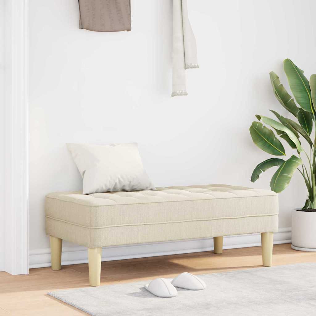 banc avec coussin Lin 113 x 57 x 39 cm tissu - XIOS