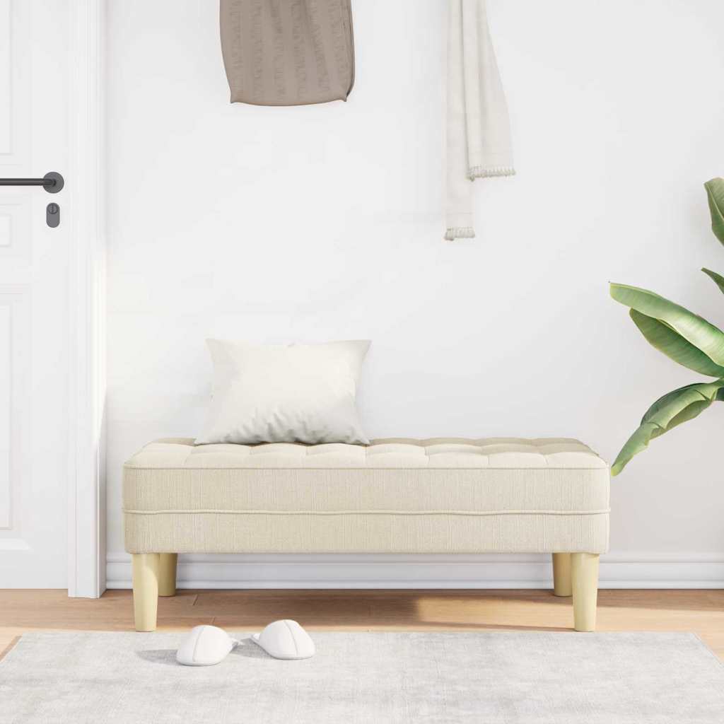 banc avec coussin Lin 113 x 57 x 39 cm tissu - XIOS