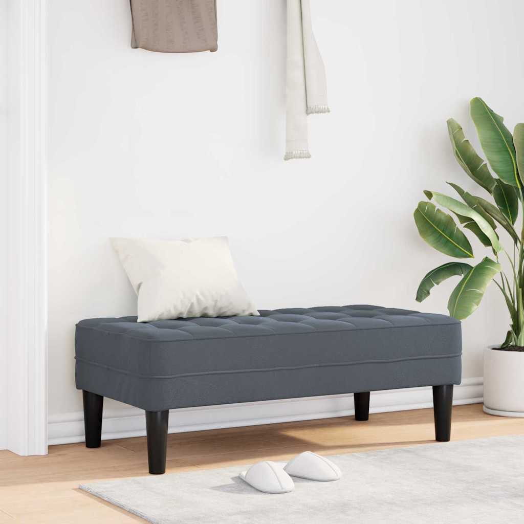 banc avec coussin Gris foncé 113 x 57 x 39 cm Velours - XIOS