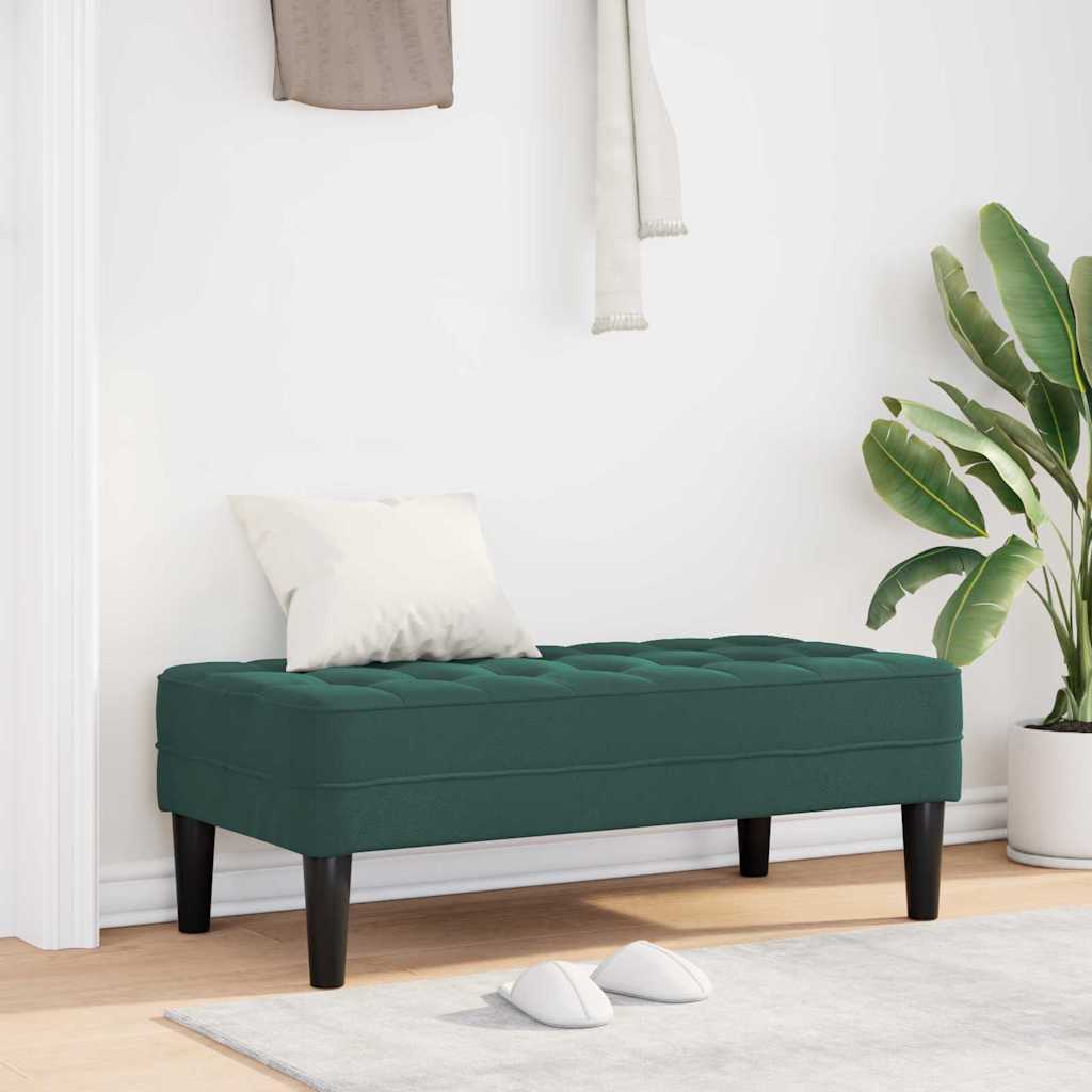 banc avec coussin Vert foncé 113 x 57 x 39 cm Velours - XIOS