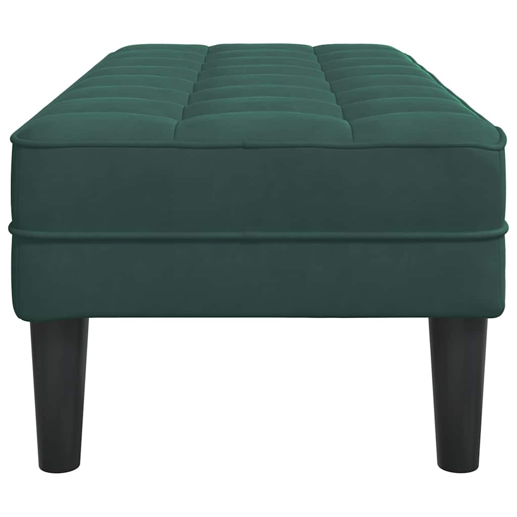 banc avec coussin Vert foncé 113 x 57 x 39 cm Velours - XIOS