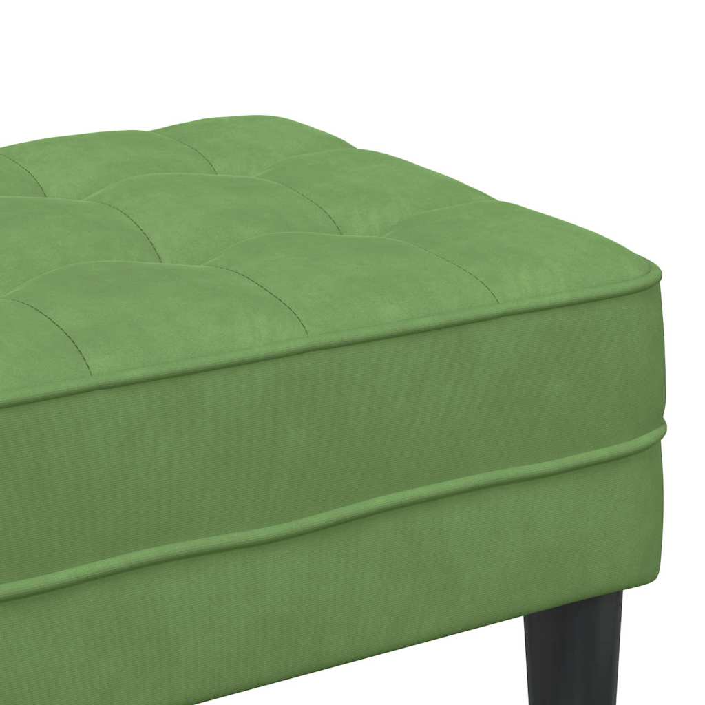 banc avec coussin Vert clair 113 x 57 x 39 cm Velours - XIOS