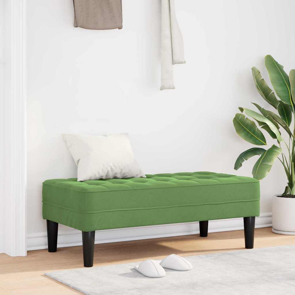 banc avec coussin Vert clair 113 x 57 x 39 cm Velours - XIOS