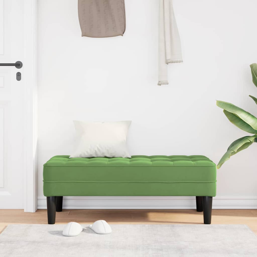 banc avec coussin Vert clair 113 x 57 x 39 cm Velours - XIOS