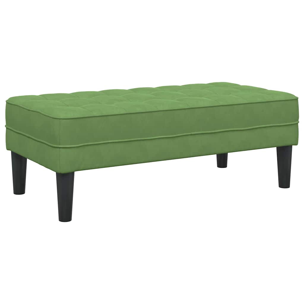 banc avec coussin Vert clair 113 x 57 x 39 cm Velours - XIOS
