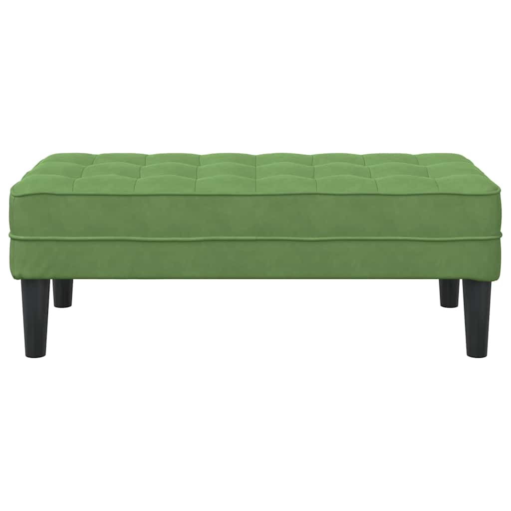 banc avec coussin Vert clair 113 x 57 x 39 cm Velours - XIOS