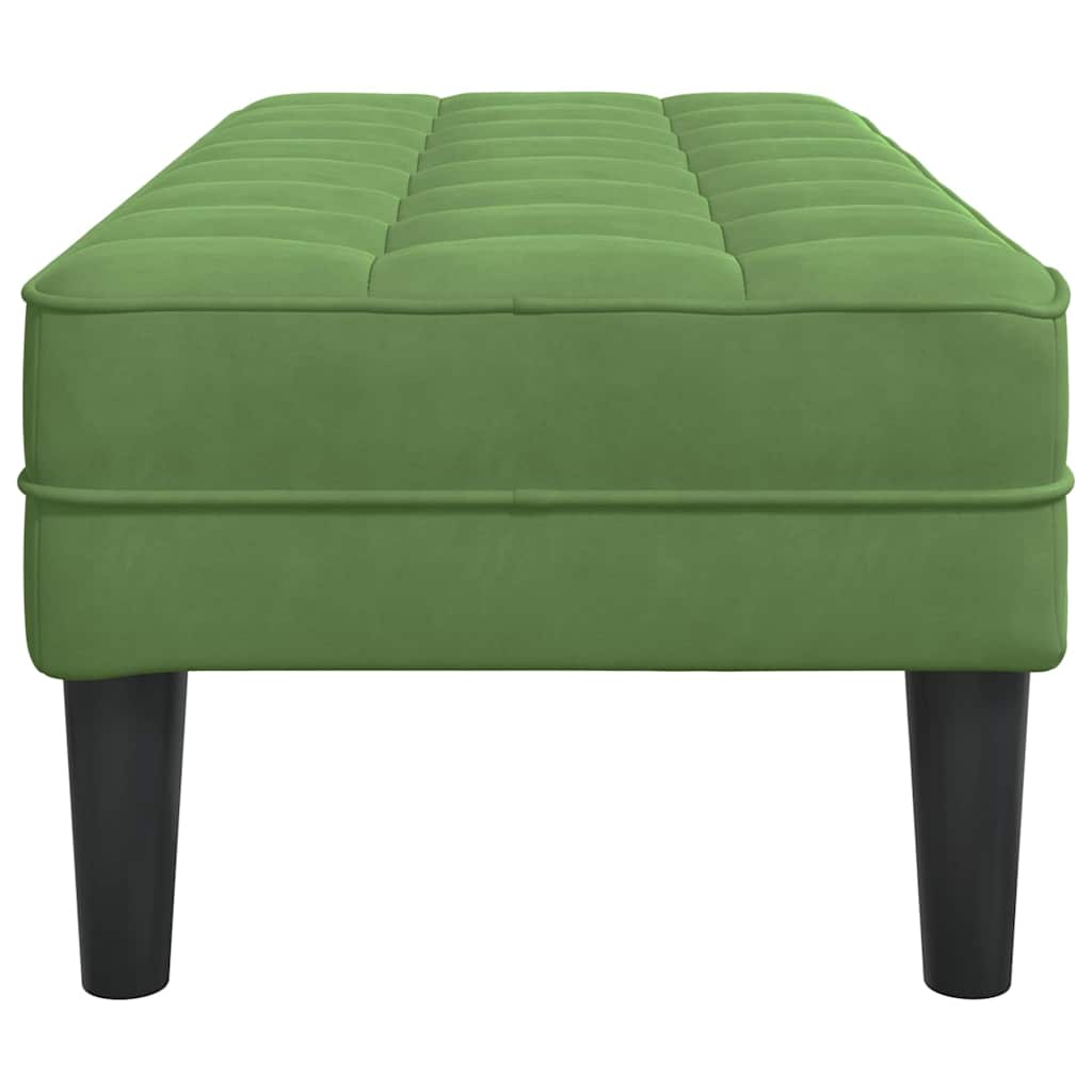 banc avec coussin Vert clair 113 x 57 x 39 cm Velours - XIOS