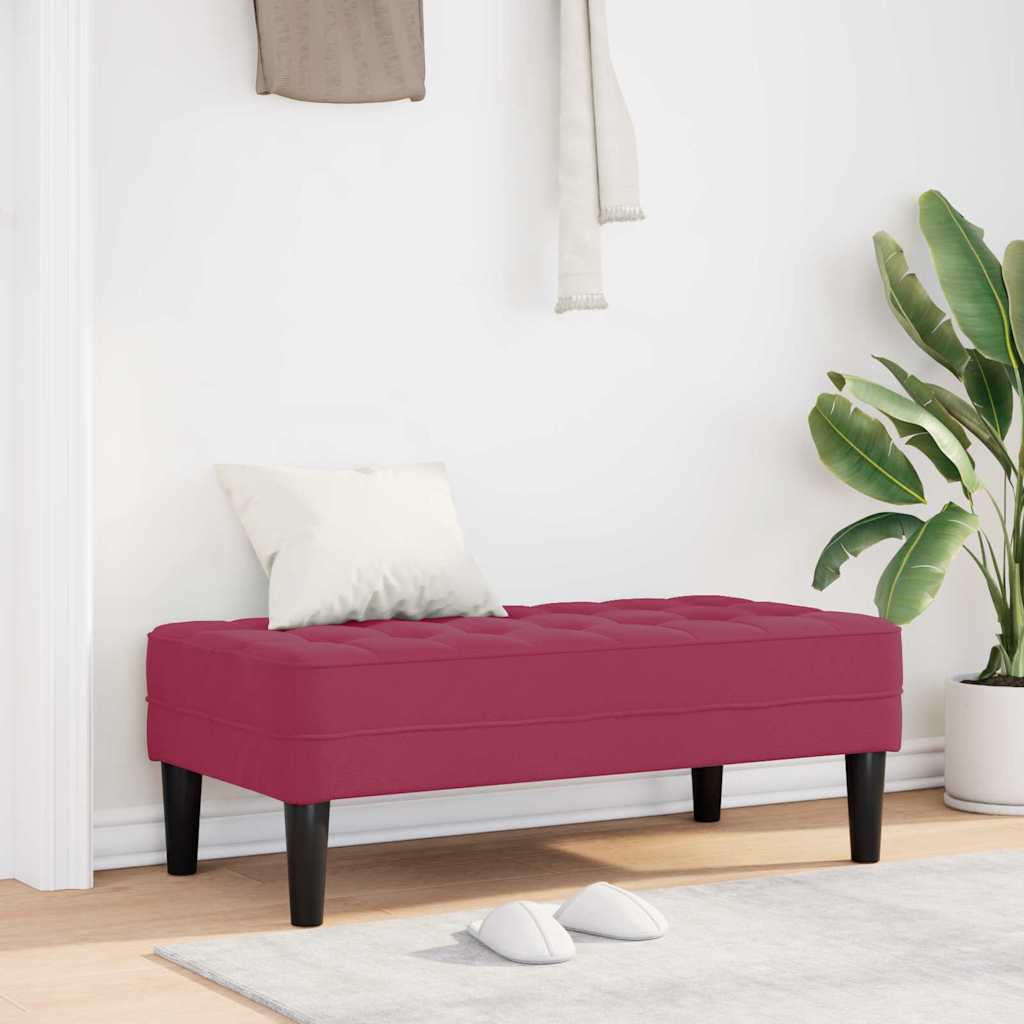 banc avec coussin Bordeaux 113 x 57 x 39 cm Velours - XIOS