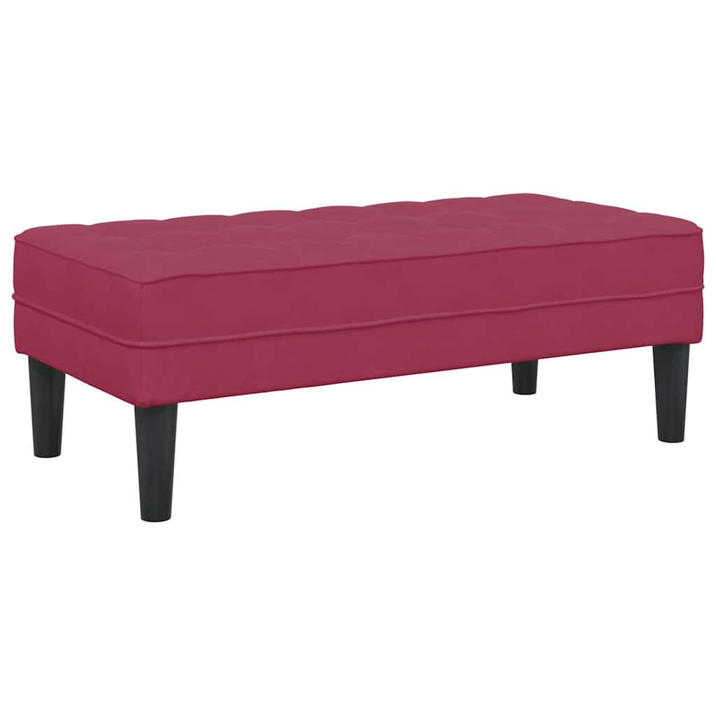 banc avec coussin Bordeaux 113 x 57 x 39 cm Velours - XIOS