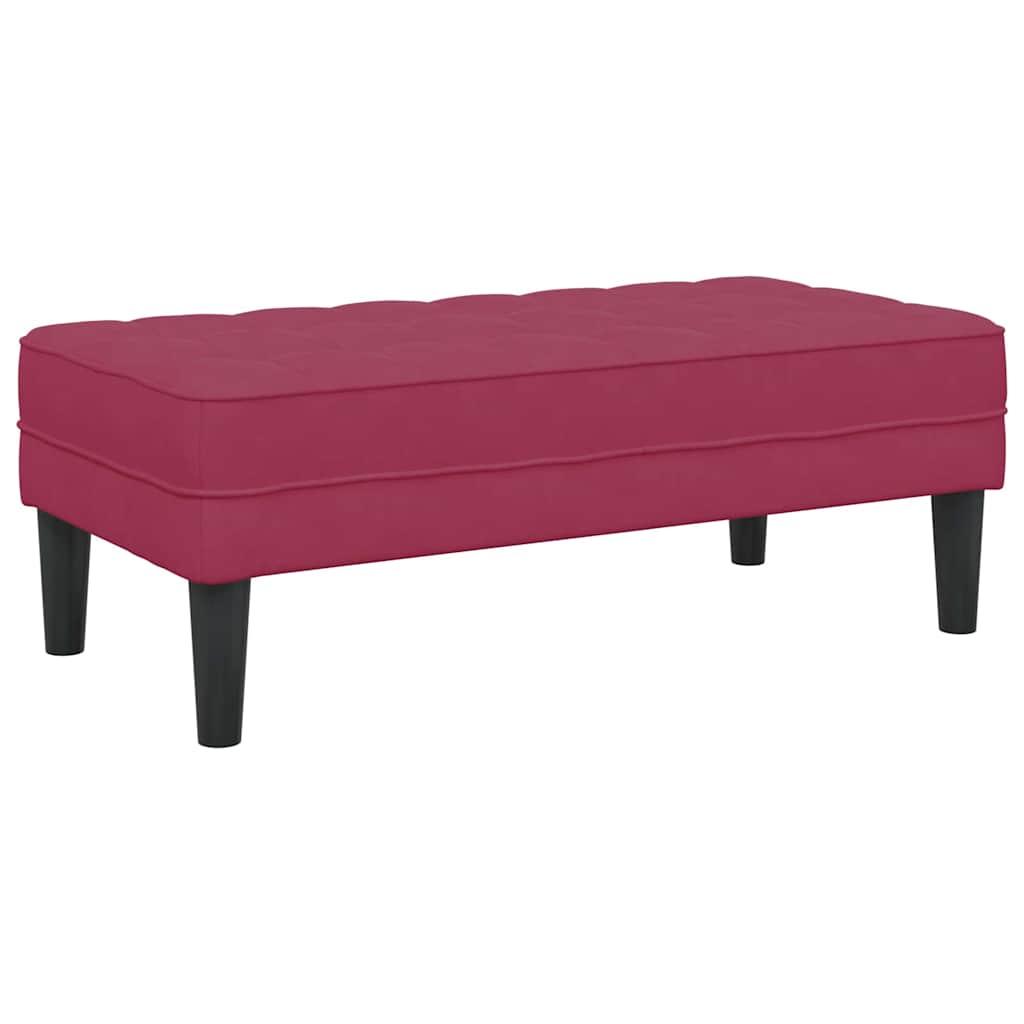 banc avec coussin Bordeaux 113 x 57 x 39 cm Velours - XIOS