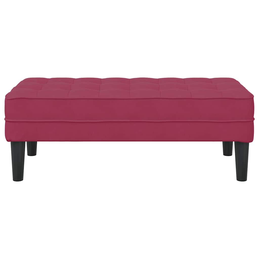 banc avec coussin Bordeaux 113 x 57 x 39 cm Velours - XIOS