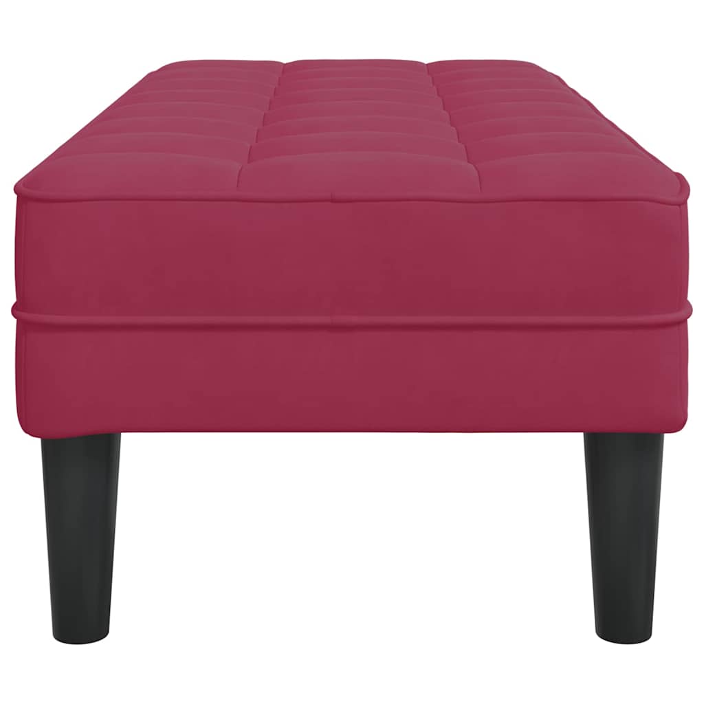 banc avec coussin Bordeaux 113 x 57 x 39 cm Velours - XIOS