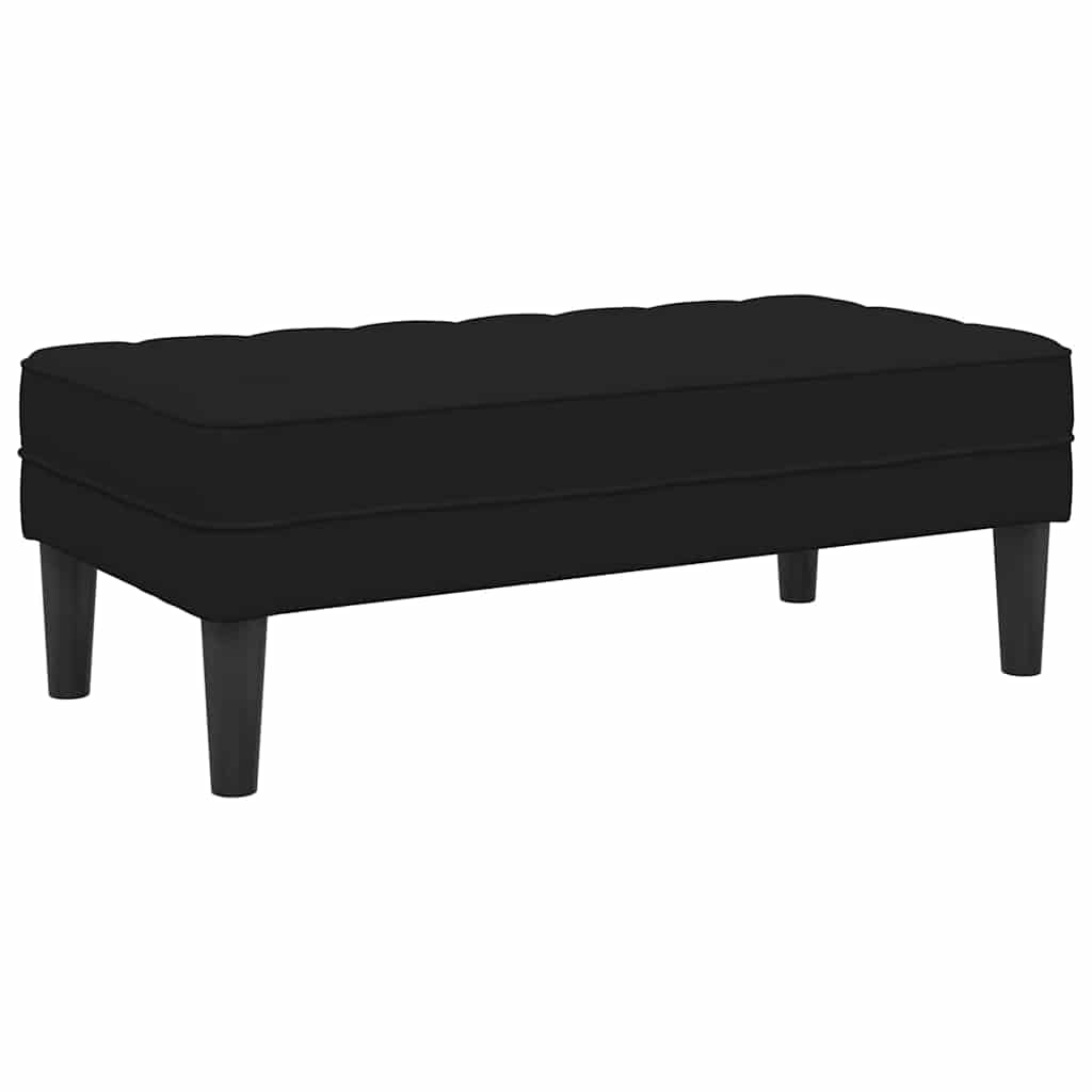 banc avec coussin Noir 113 x 57 x 39 cm Velours - XIOS