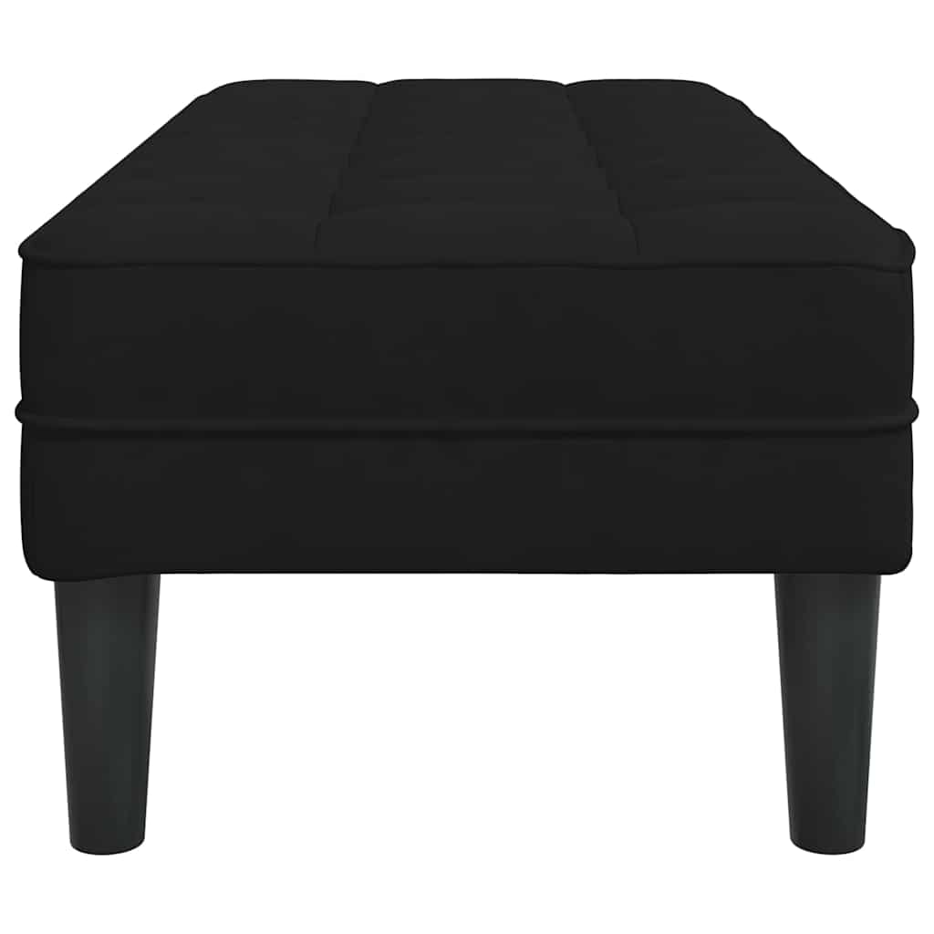 banc avec coussin Noir 113 x 57 x 39 cm Velours - XIOS