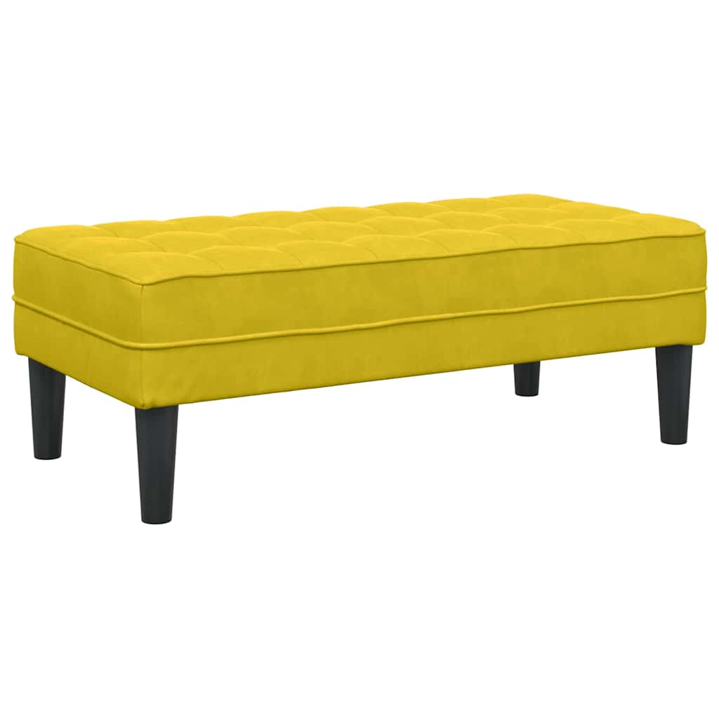 banc Jaune 113 x 57 x 39 cm Velours - XIOS