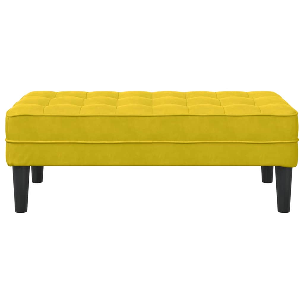 banc avec coussin Jaune 113 x 57 x 39 cm Velours - XIOS