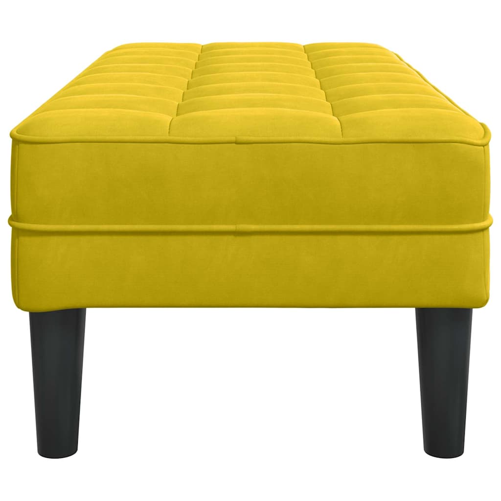 banc avec coussin Jaune 113 x 57 x 39 cm Velours - XIOS