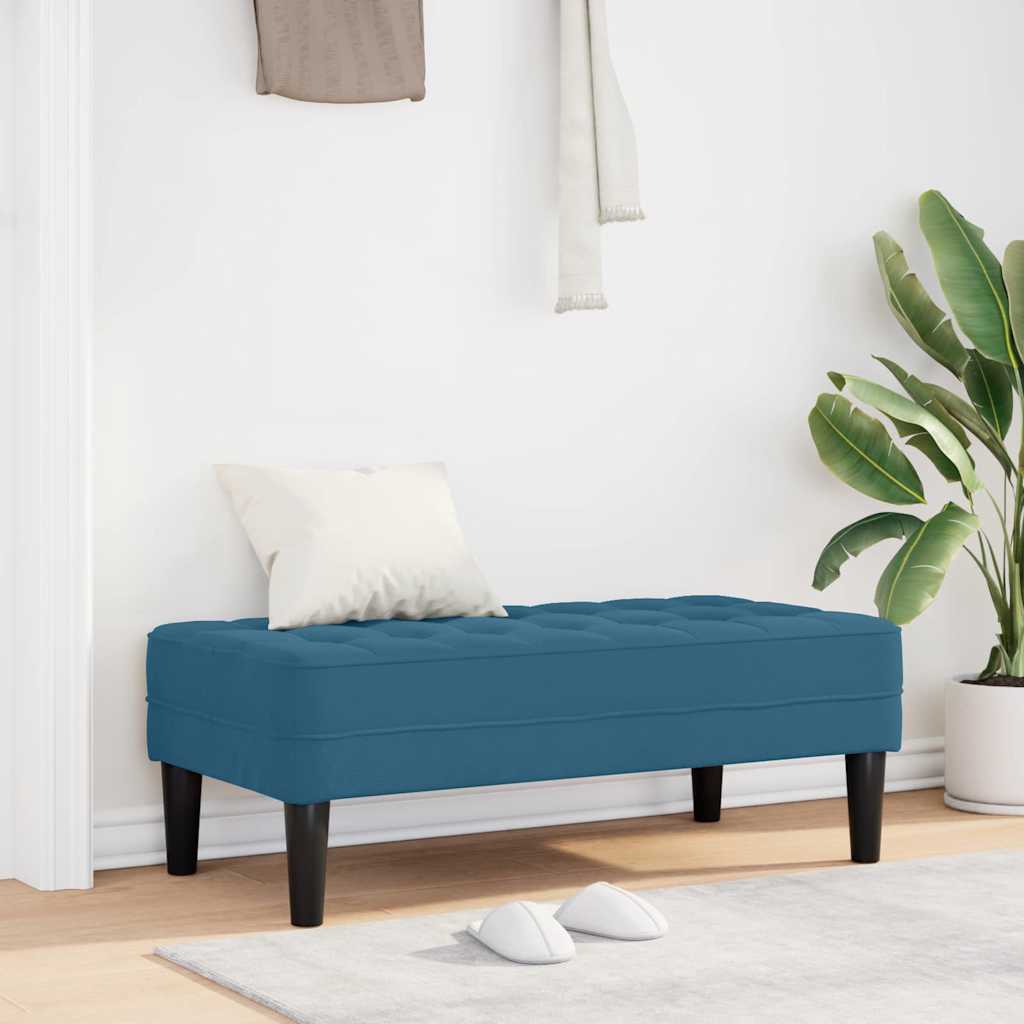 banc avec coussin Bleu 113 x 57 x 39 cm Velours - XIOS