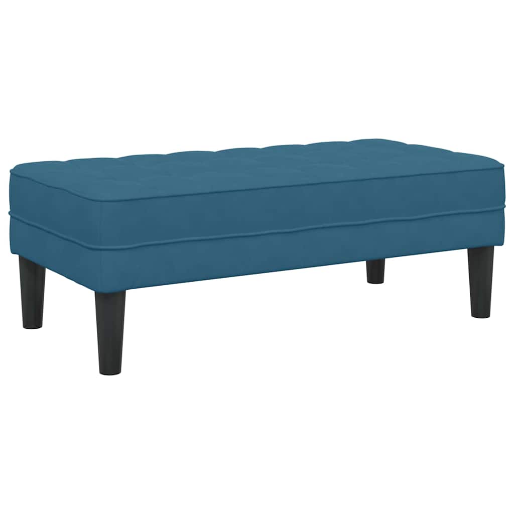 banc avec coussin Bleu 113 x 57 x 39 cm Velours - XIOS