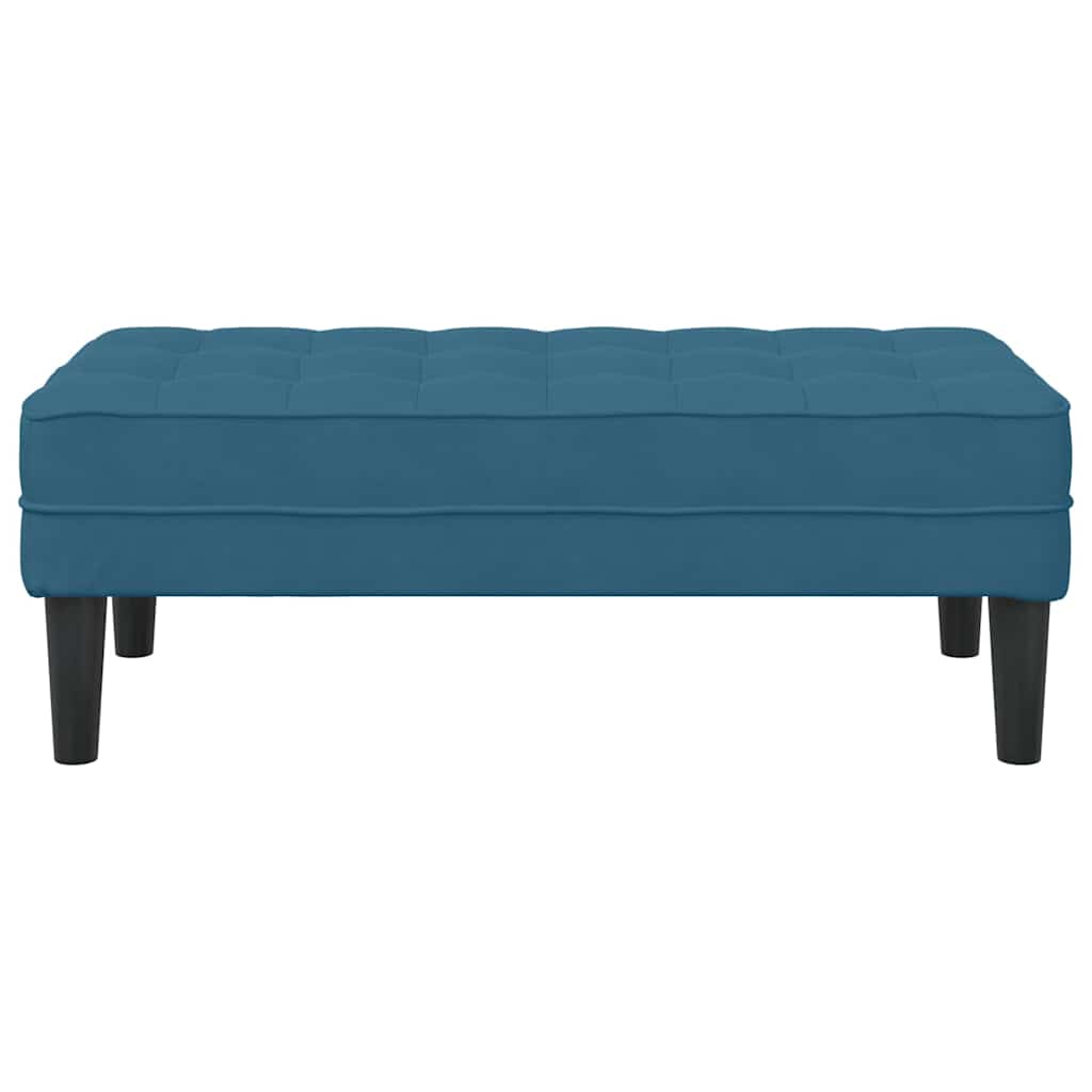banc avec coussin Bleu 113 x 57 x 39 cm Velours - XIOS