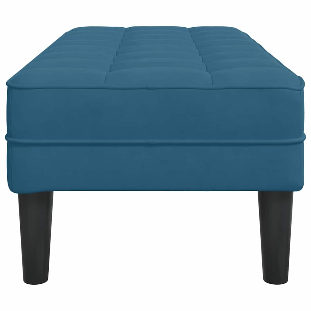 banc avec coussin Bleu 113 x 57 x 39 cm Velours - XIOS